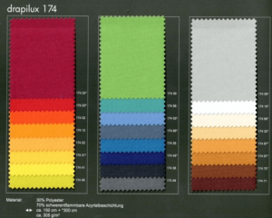 מניפת צבעים לבדים    